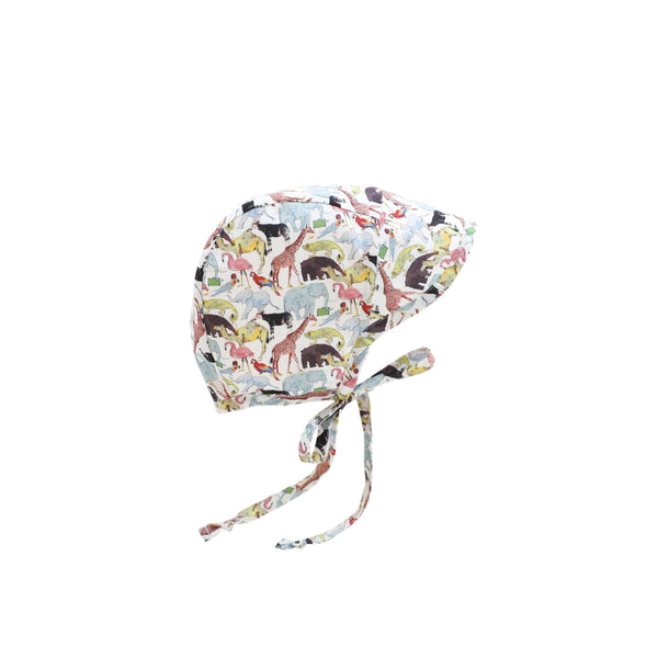 Brimmed Queue for the Zoo Bonnet Cotton-Lined Made with Liberty® Fabric