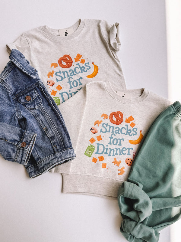 snacks for dinner crewneck