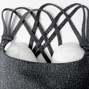 Chloe 4 Running Nursing & Pumping Sports Bra (Black Shimmer)