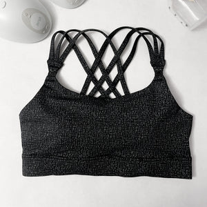 Chloe 4 Running Nursing & Pumping Sports Bra (Black Shimmer)