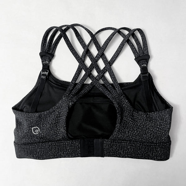 Chloe 4 Running Nursing & Pumping Sports Bra (Black Shimmer)