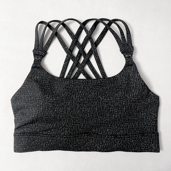 Chloe 4 Running Nursing & Pumping Sports Bra (Black Shimmer)