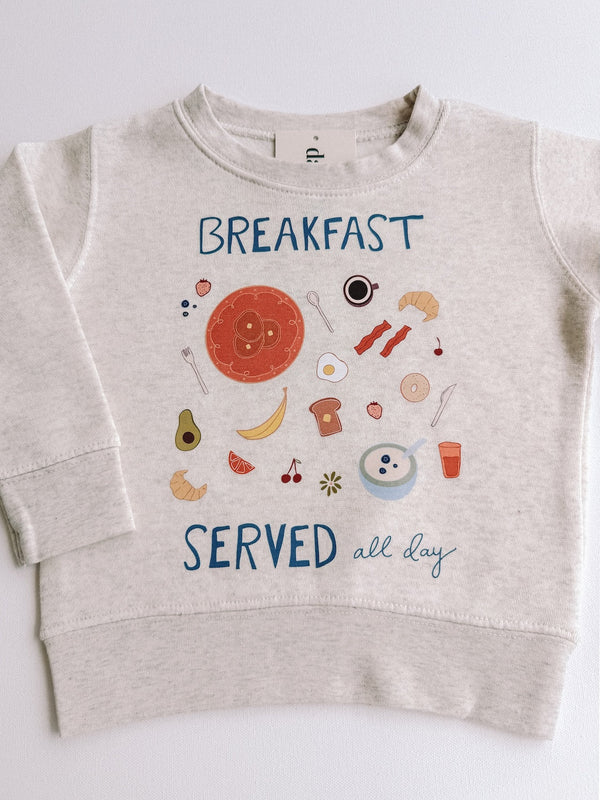 breakfast served all day crewneck