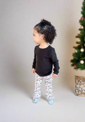 Disco Santa Christmas Baby Bell Bottom Outfit