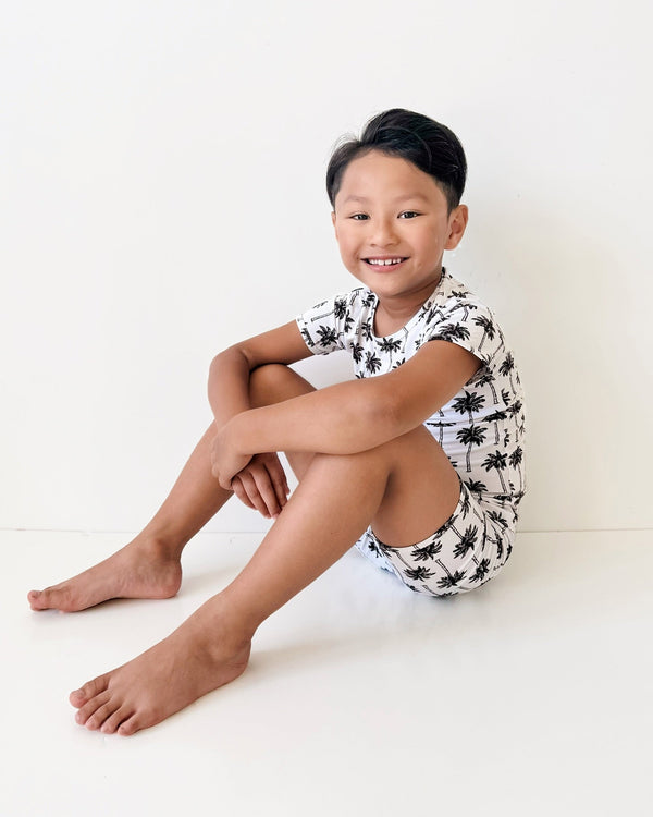 Bamboo Shorts Set | Palm Style White