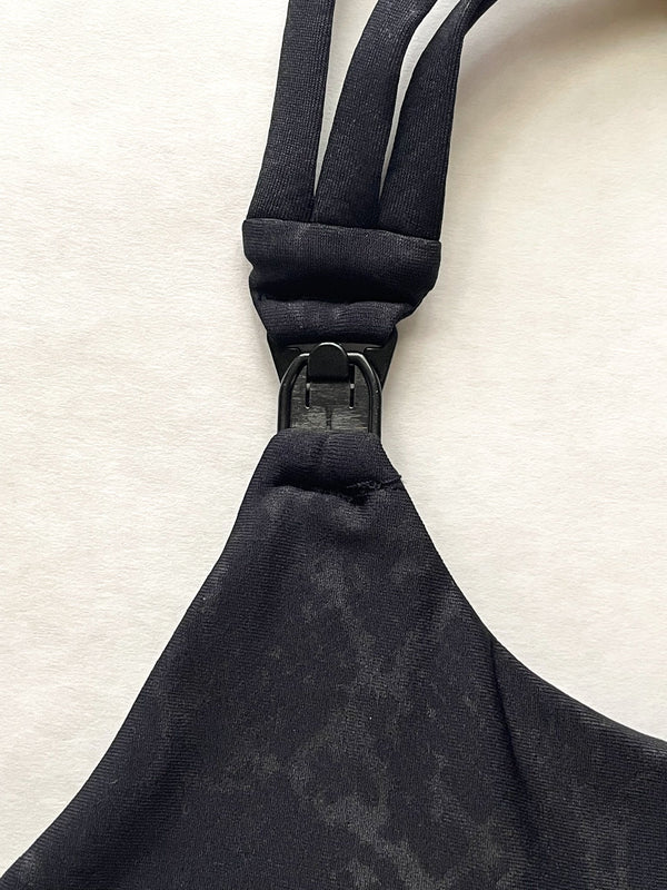 Chloe 4 Running Nursing & Pumping Sports Bra (Metallic Snake Noir)