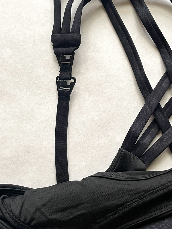 Chloe 4 Running Nursing & Pumping Sports Bra (Metallic Snake Noir)