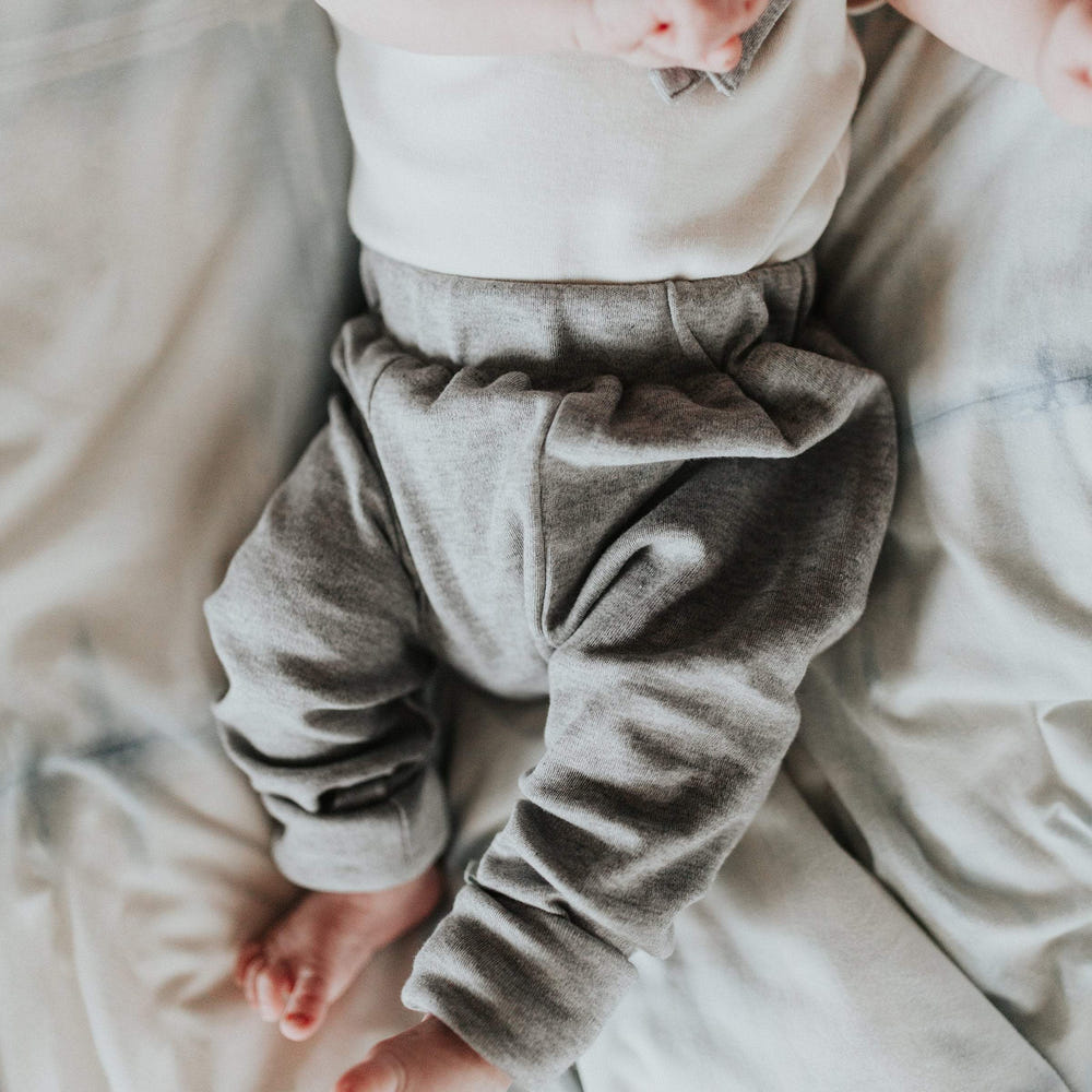 Heather basics pants for babies, soft and comfortable, perfect for everyday wear.