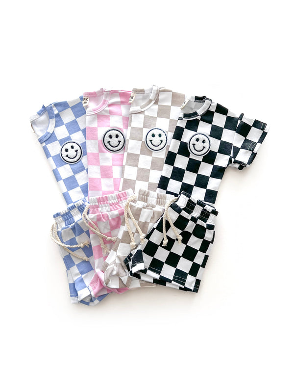 Checkered Shorts Set | Black - MOOGCO Baby
