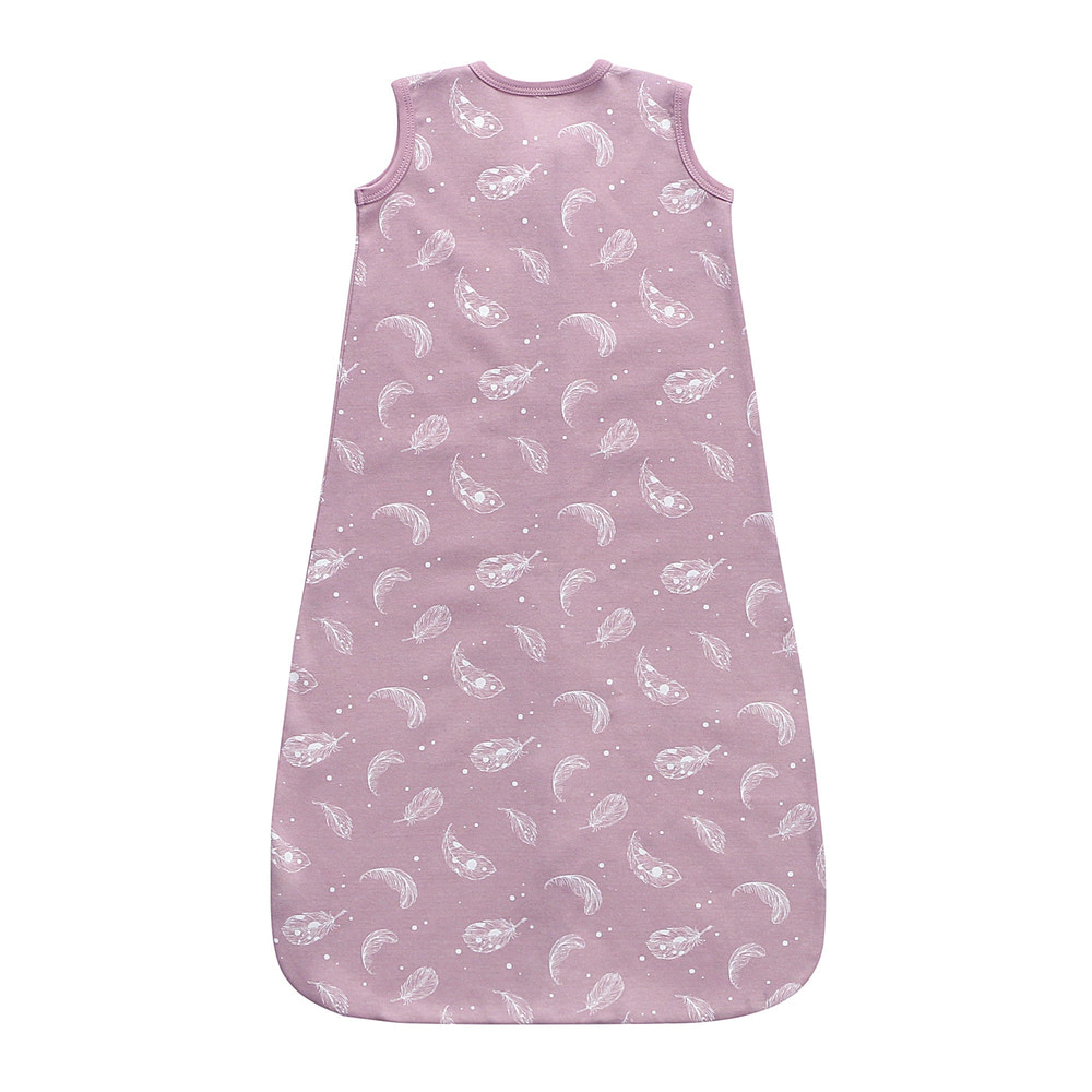 100% Organic Cotton 0.5tog Sleep Sack - Feather Mauve