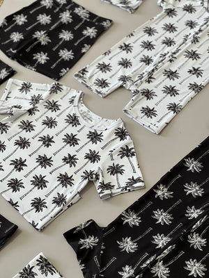 Bamboo Shorts Set | Palm Style White