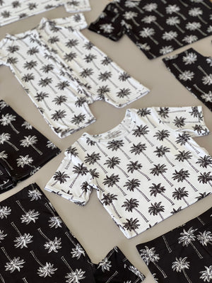 Bamboo Shorts Set | Palm Style White