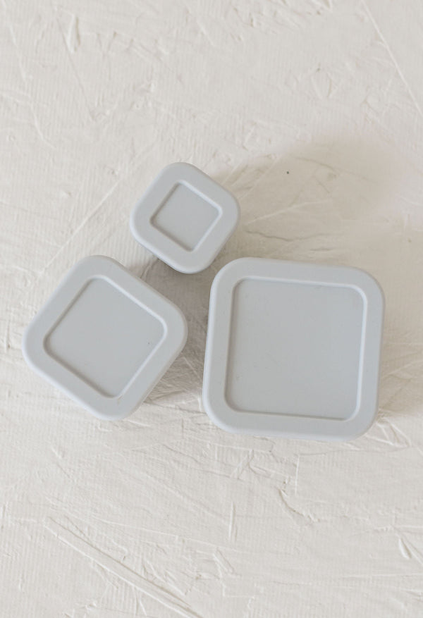 Silicone Bento Box Set of 3 in vibrant colors for food storage and on-the-go convenience.