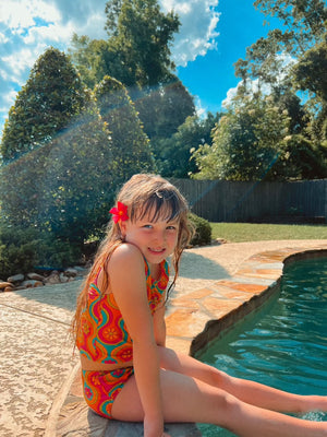 Groovy Two Piece Swimsuit for Girls