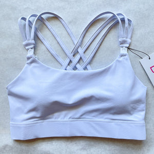 Chloe 4 Running Nursing & Pumping Sports Bra (White Magnolia)