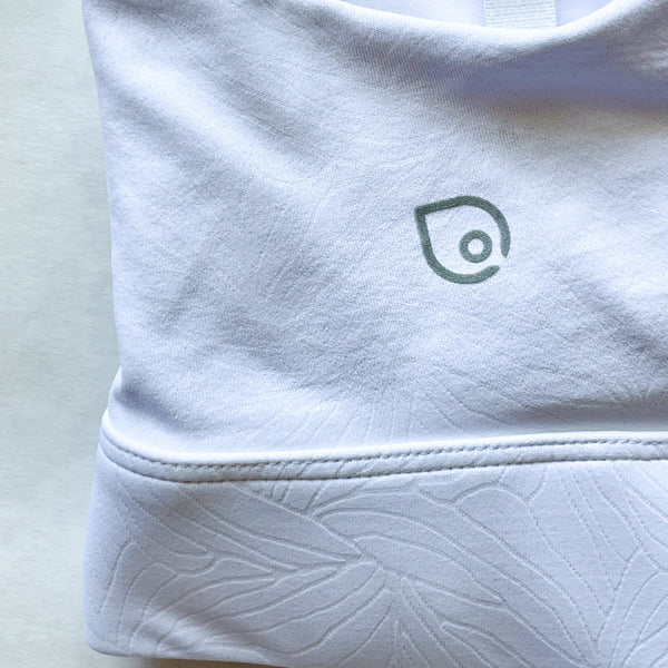 Chloe 4 Running Nursing & Pumping Sports Bra (White Magnolia)