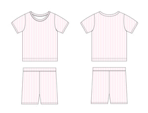 Pink Stripes - Short Set