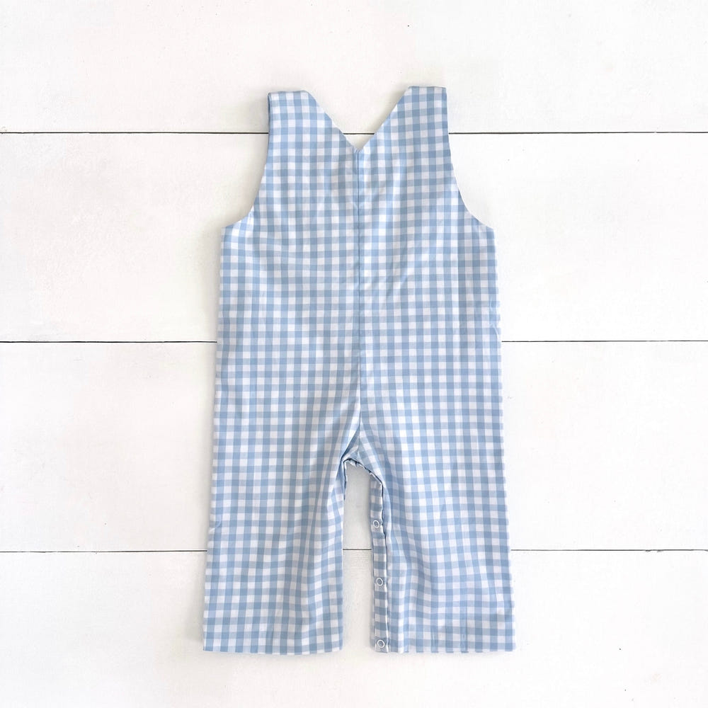 Boys Smocked First Birthday Jon Jon - Adorable overall for baby boys' first birthday celebration.