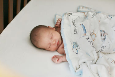 Personalized Baby Blanket – Airplanes Deluxe Minky Infant Blanket with Custom Name | Cozy, Plush Gift