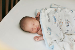 Personalized Baby Blanket – Airplanes Deluxe Minky Infant Blanket with Custom Name | Cozy, Plush Gift