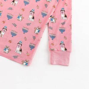 Hanukkah Pets (Long Sleeve PJ) - Pink