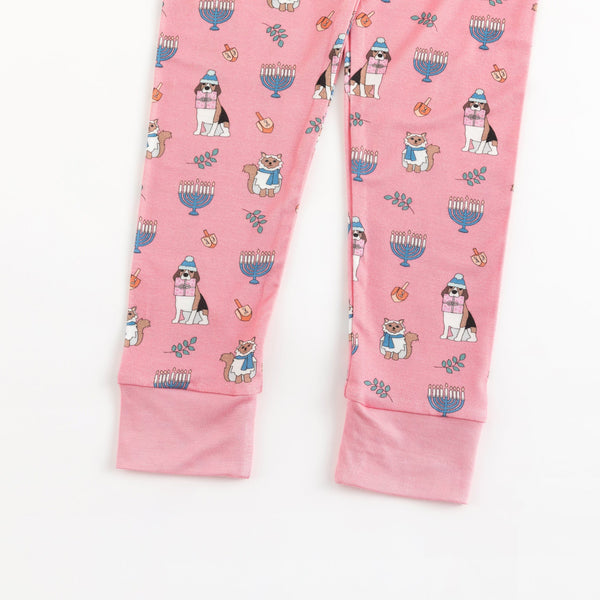 Hanukkah Pets (Long Sleeve PJ) - Pink