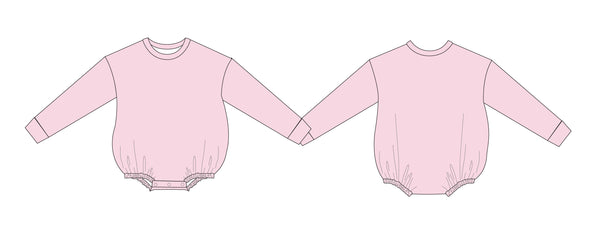 Ballet Pink - Cloud Terry Bubble Sweatshirt