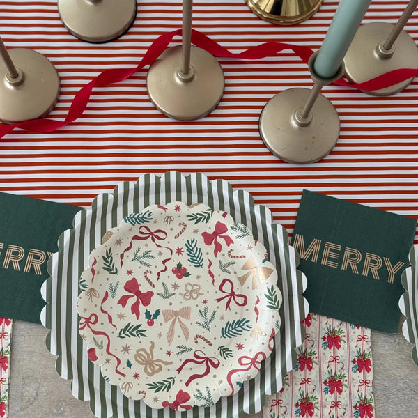 Ribbons & Cheer Gingerbread Bow Guest Napkins (24pcs)