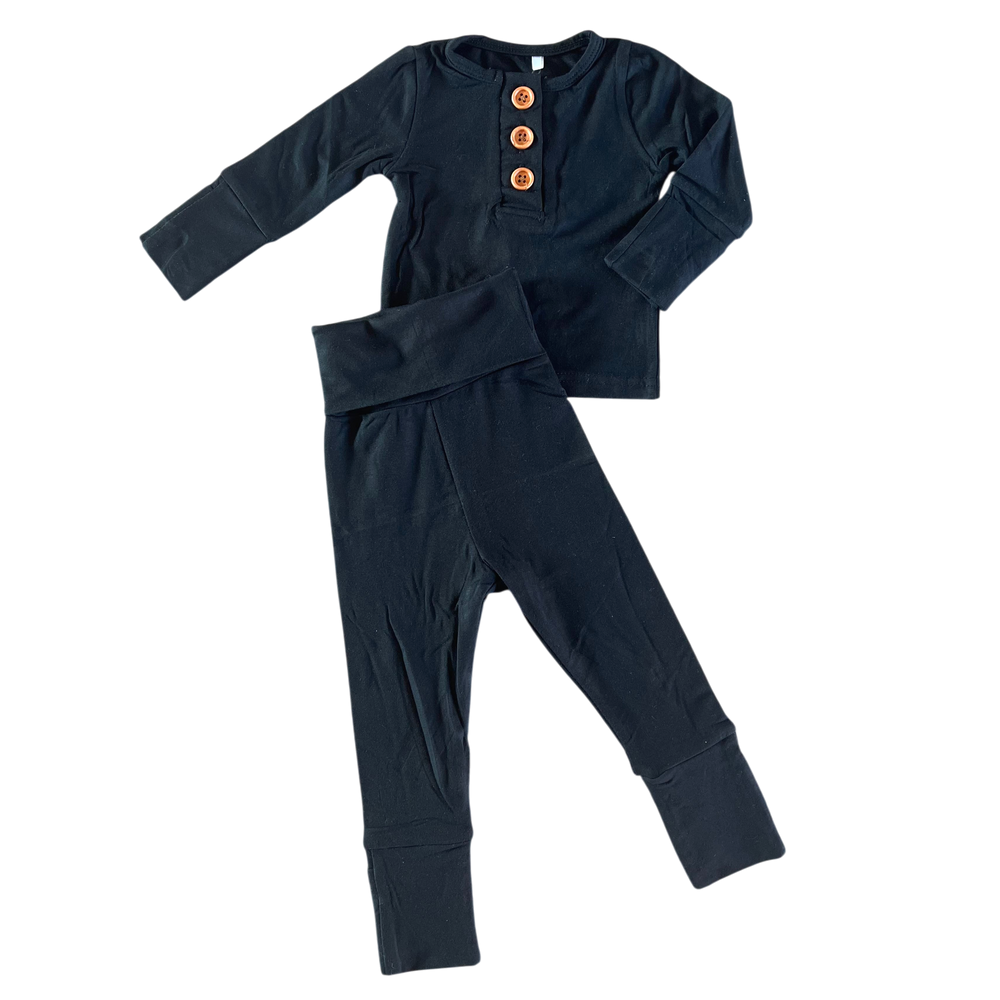Black Infant 2-Piece Bamboo Set