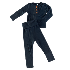 Black Infant 2-Piece Bamboo Set