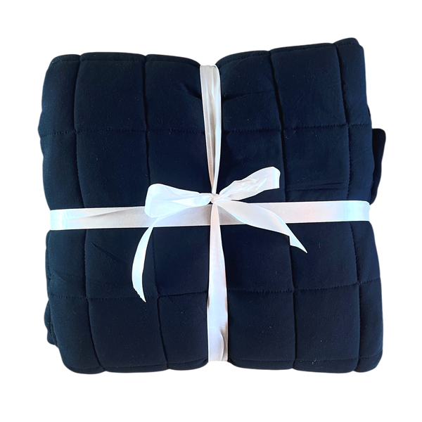 Black Quilted Bamboo Blanket