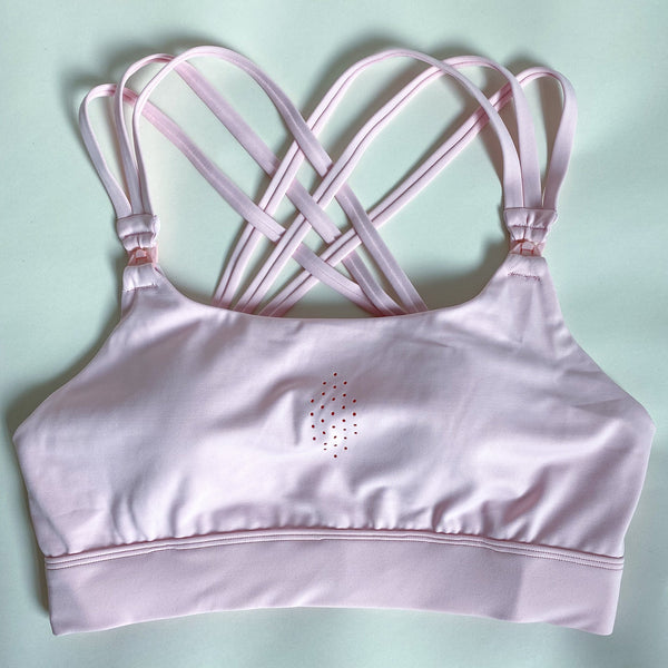 Chloe 3 Running Nursing Sports Bra (Blush Pink)
