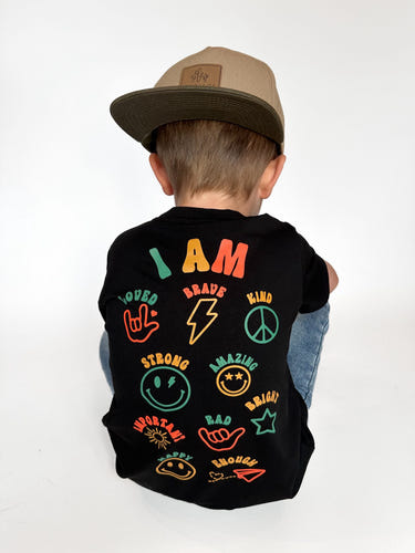 I Am Affirmations T-Shirt for babies, featuring positive messages and vibrant colors in a comfortable design.