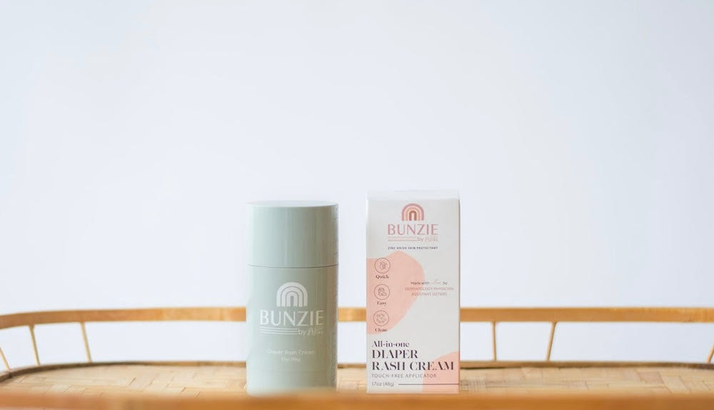 BUNZIE Diaper Rash Cream and Applicator for effective soothing and protection of baby's delicate skin.