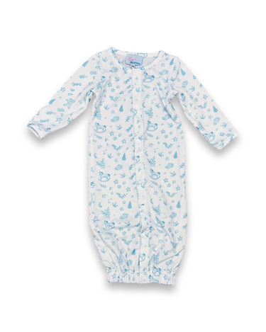 Boys gown from A Little Baby, perfect for newborns, featuring soft fabric and adorable design for comfortable wear.