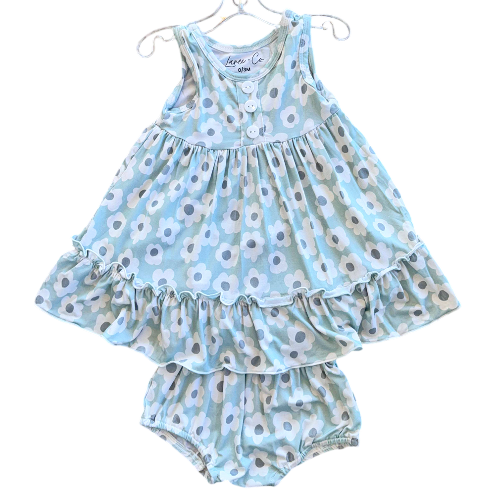 Rhaela Bamboo Peplum + Bloomer Set