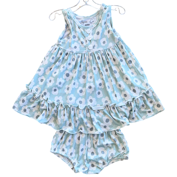 Rhaela Bamboo Peplum + Bloomer Set