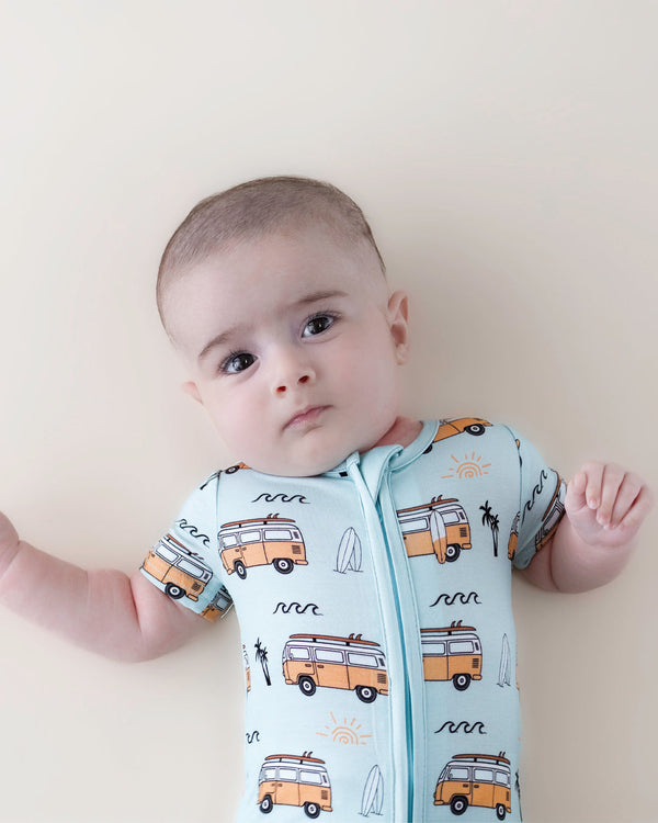 Bamboo Shorty Romper | Retro Beach