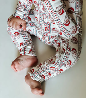 Vintage Santa Bamboo Christmas Pajamas - Zippy