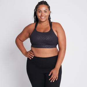 Chloe 4 Running Nursing & Pumping Sports Bra (Black Cheetah)