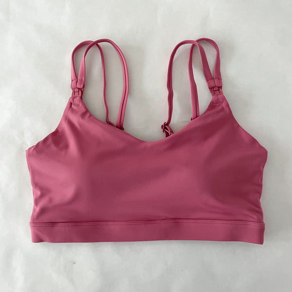 Emily - Medium Support Nursing & Hands Free Pumping Sports Bra (Mars Clay)