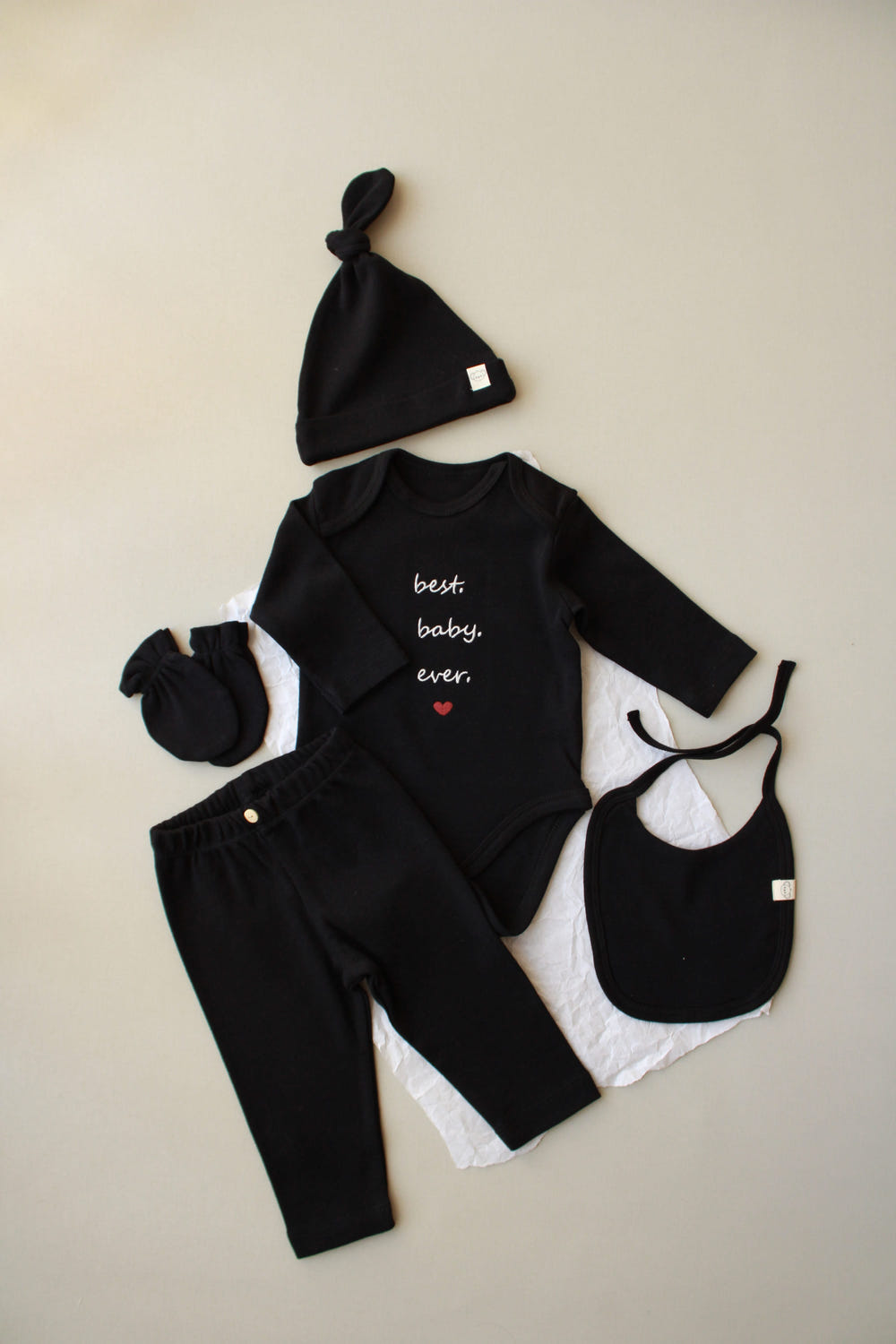 Best Baby Ever Black 5 Piece Newborn Set