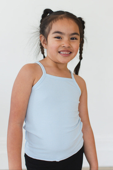 Baby Blue (ribbed) - Bamboo Tank