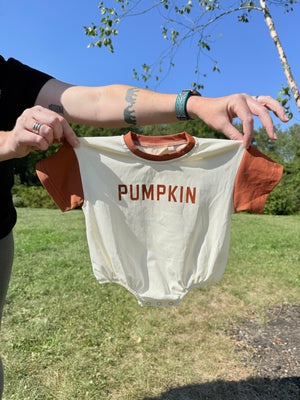 Colorblock Pumpkin Oversized Tee or T-Shirt Romper