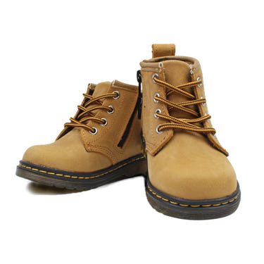 Natural baby combat boot in stylish design, perfect for little explorers.