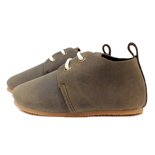 Hamilton Low Top Oxfords for babies with hard sole, shown from angle 4, stylish and comfortable footwear.