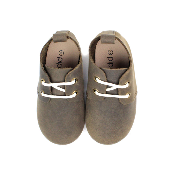 Hamilton Low Top Oxfords for babies with hard sole, shown from angle 3, stylish and comfortable footwear.
