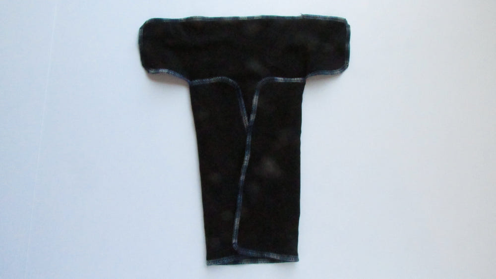 Black Winged Perfect Fit Preflat (WPFP) - versatile and stylish baby cloth diaper for ultimate comfort and fit.