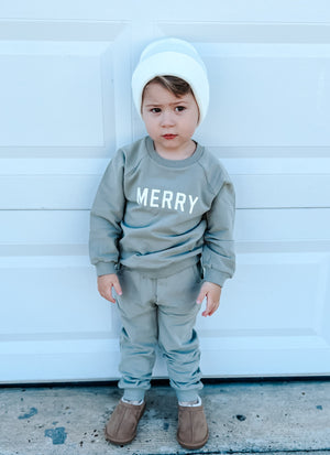 Merry Graphic Organic Cotton 2pc Jogger Set