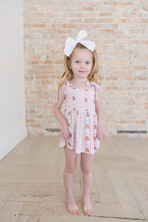 Cherie - Smocked Diaper Dress Set